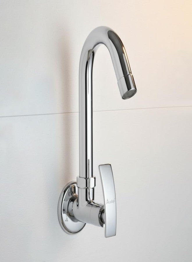 Acetap ACE - 04 Sink Tap for Kitchen Sink 360 Degree Rotating with Foam Flow, Brass Tap with Chrome Finish Full Brass tap with Wall Flange | (Pack of 1) | 7-Year Manufacturer Warranty - Image 1